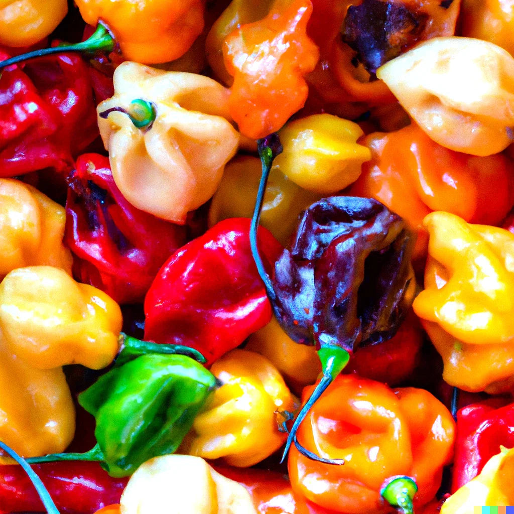Habanero Pepper Seeds | 20+ Rainbow Mix, Non-GMO Capsicum chinense
