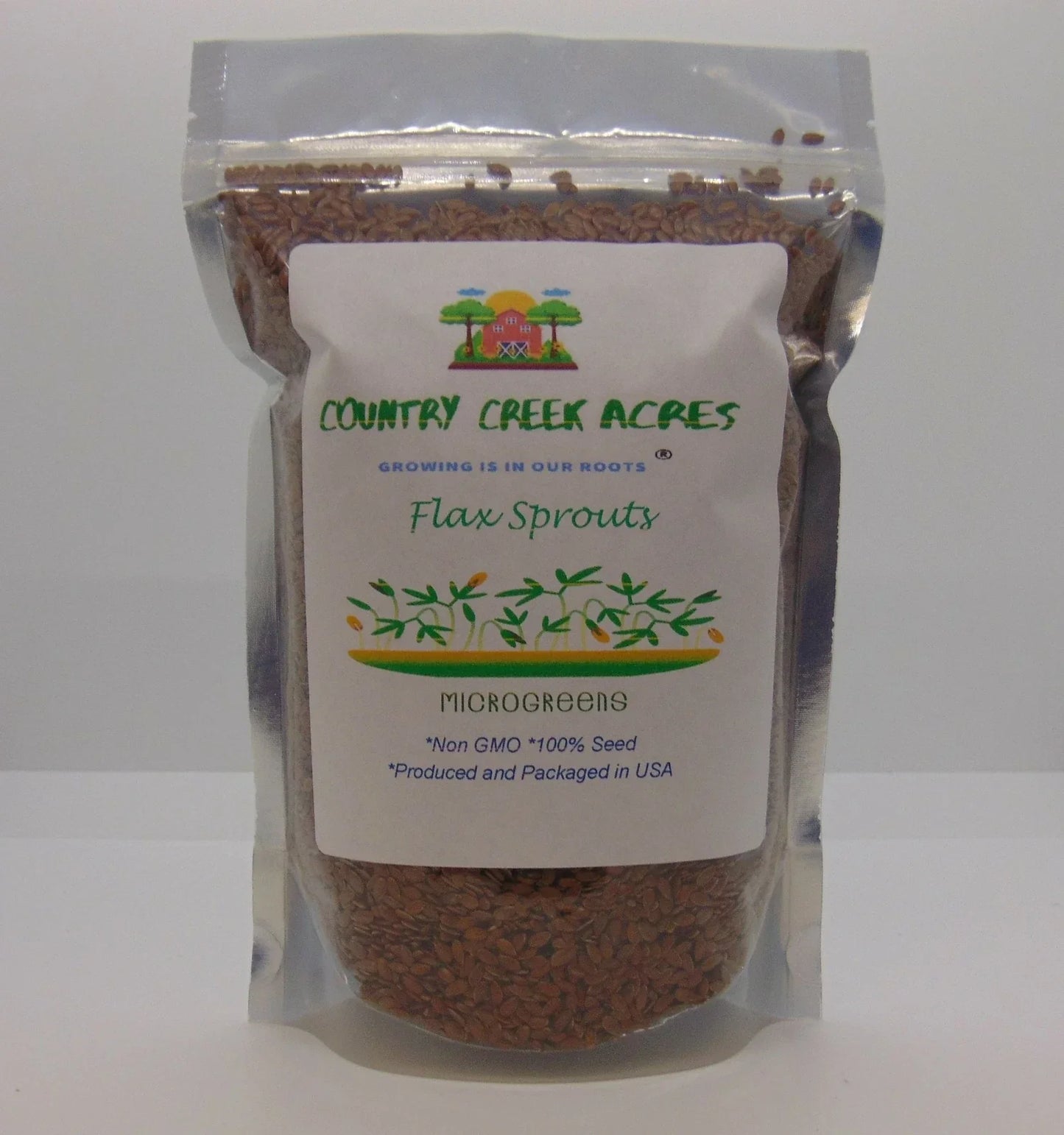 Organic Flax Seeds 2 oz - Non-GMO Linum usitatissimum Seeds Rich in Omega-3