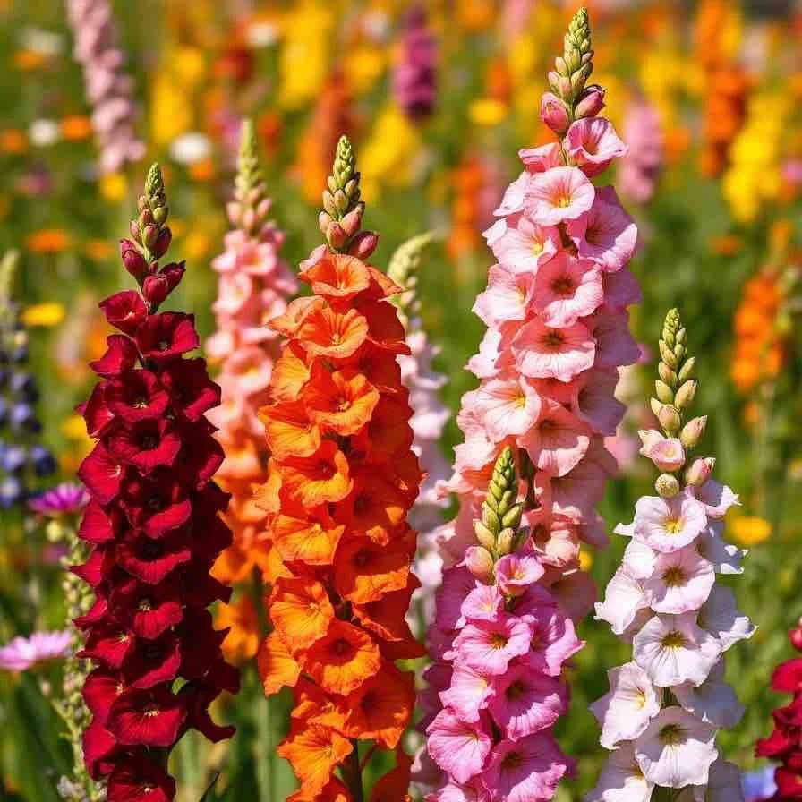 Snapdragon Flower Seeds – Mixed Colors, Tall Variety, 1000 Seeds, Antirrhinum majus, Attracts Butterflies & Bees