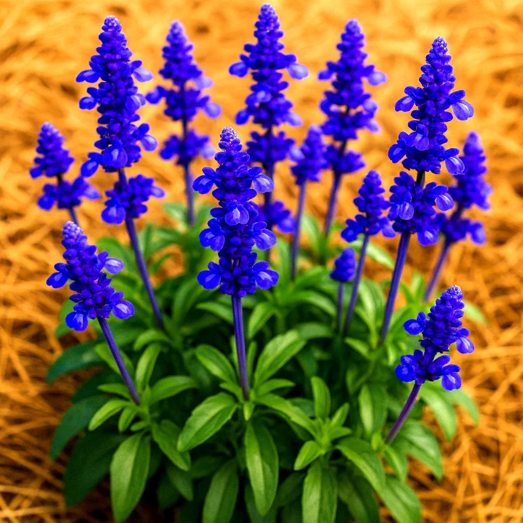 Blue Sage Seeds - Perennial Herb, 200+ Heirloom Salvia azurea for Pollinator Attraction & Mosquito Repellent