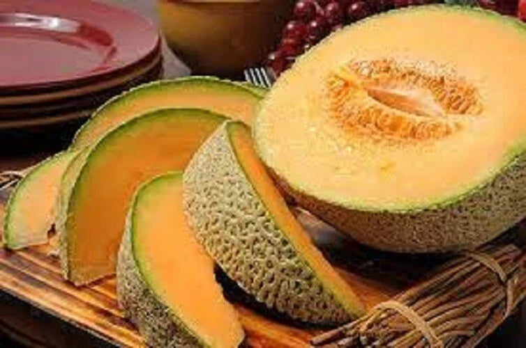 Hearts of Gold Cantaloupe Seeds – Heirloom, Sweet Flavor, Cucumis melo, Non-GMO, Fruit Seeds for Garden, Vining Melon Seeds