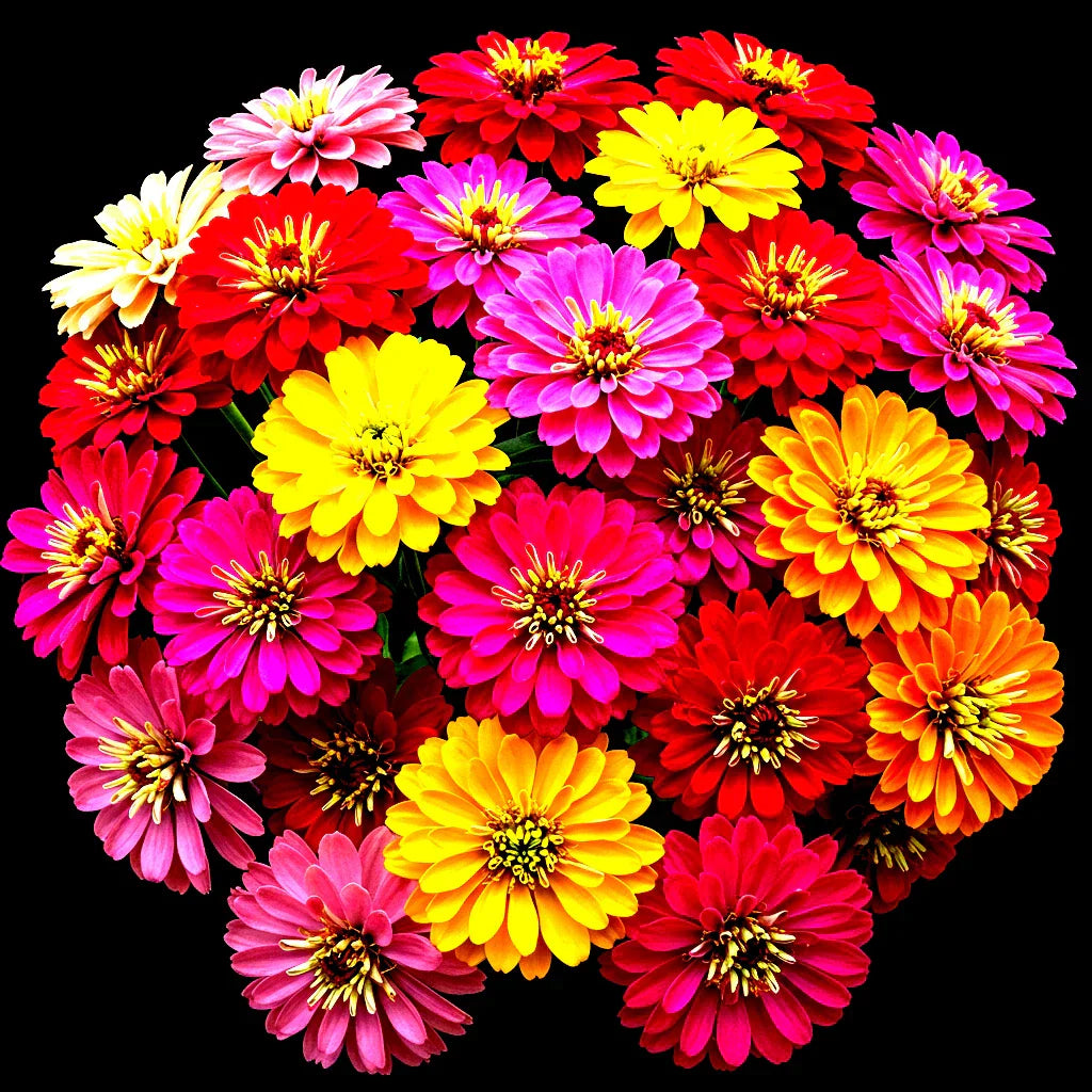 Zinnia Seeds - 300+ Summer Mix - Heat Tolerant & Hummingbird Friendly - Zinnia elegans