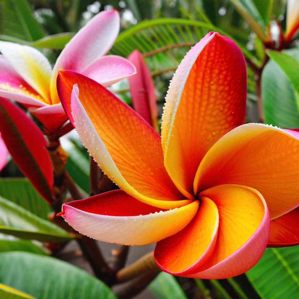Orange Plumeria Seeds - Frangipani, Tropical Garden, Perennial, Plumeria rubra, Fragrant Flowers, Full Sun, 5 Pack