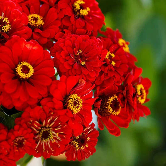 Zinnia Seeds - 200 Non-GMO Hummingbird Red - Attract Bees & Butterflies