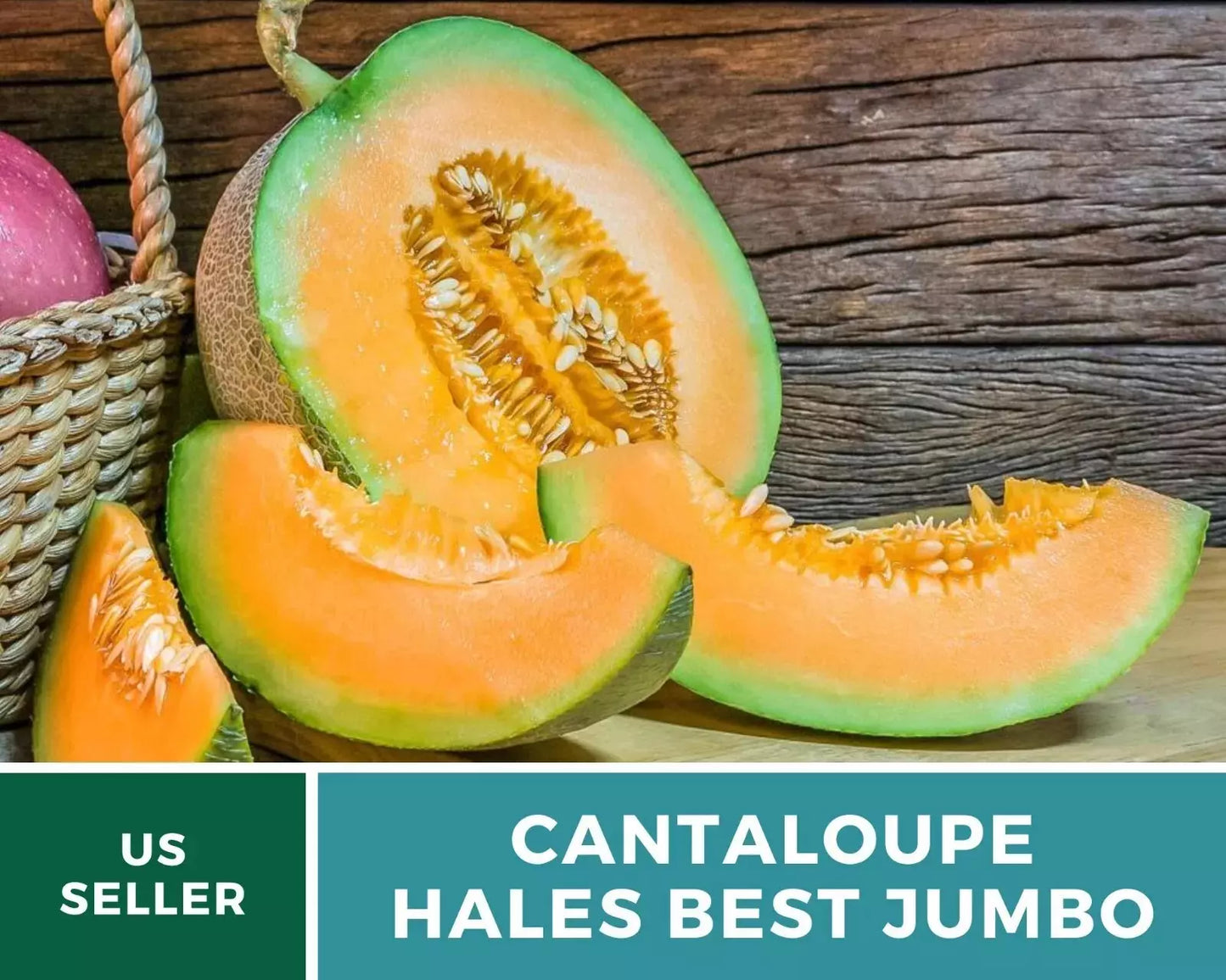 Hales Best Jumbo Cantaloupe Seeds - 25+ Heirloom Non-GMO Cucumis melo