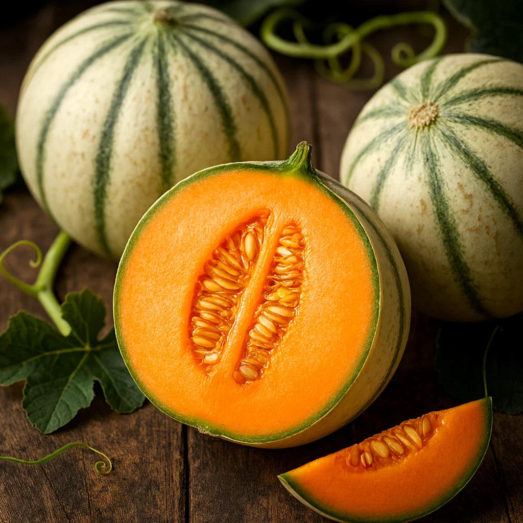 Charentais Melon Seeds - 50+ Heirloom Non-GMO Sweet Cantaloupe (Cucumis melo)