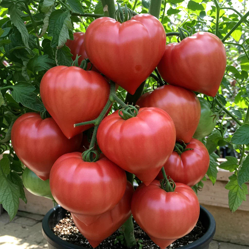 Giant Oxheart Tomato Seeds - 20 Heirloom Non-GMO Seeds for Home Gardening