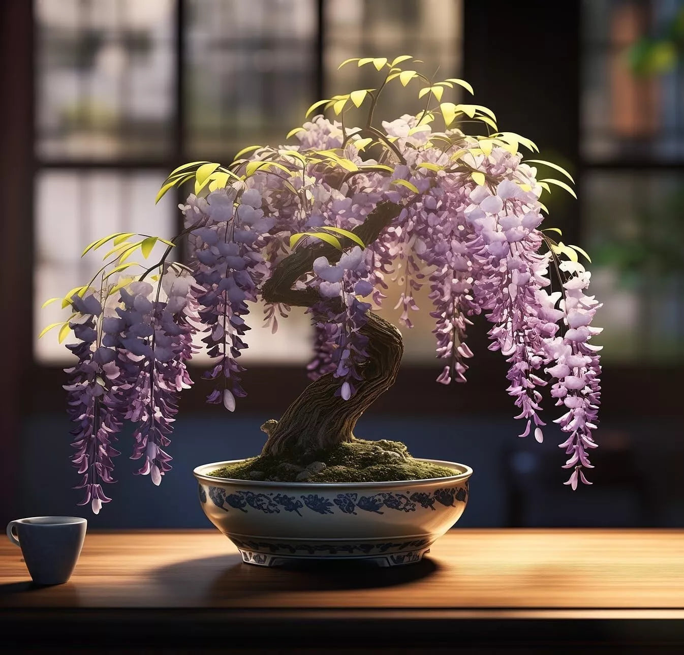 Purple Weeping Wisteria Bonsai Seedling - 1 Year Old, Cascading Purple Flowers, Wisteria floribunda, Perfect for Gardening & Bonsai