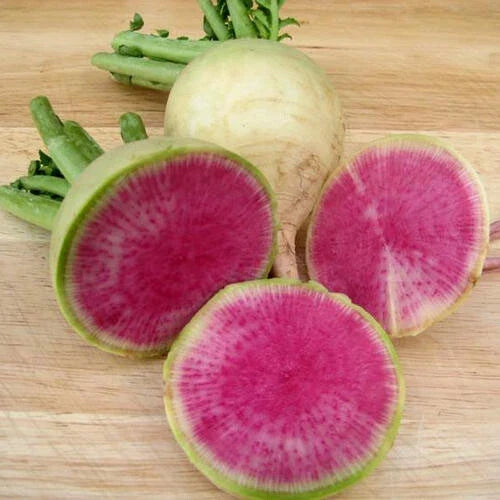 Watermelon Radish Seeds - Heirloom Chinese Red Heart Variety, Raphanus sativus, 200+ Seeds for Salad, Pickling & Gardening