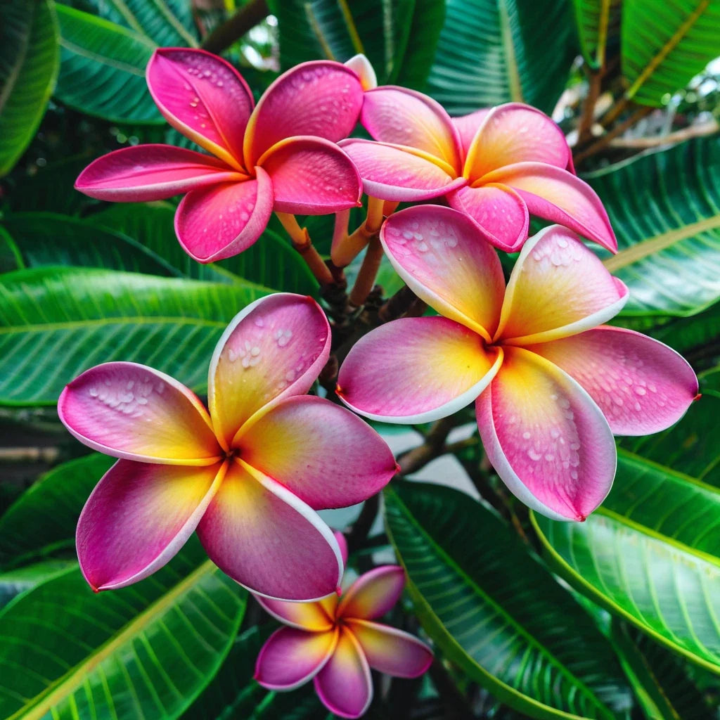 Plumeria Seeds - 5 Purple Yellow Hawaiian Flower Plants - Perennial Tropical Garden Flower - Plumeria rubra