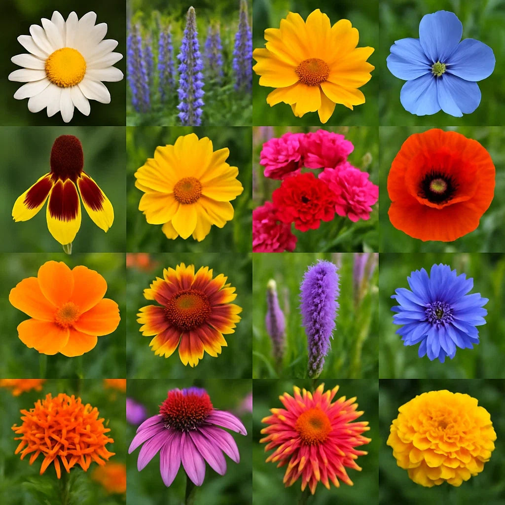 Wildflower Seeds Mix - 3000+ Autumn Hummingbird & Butterfly Pollinator Friendly Seed Pack
