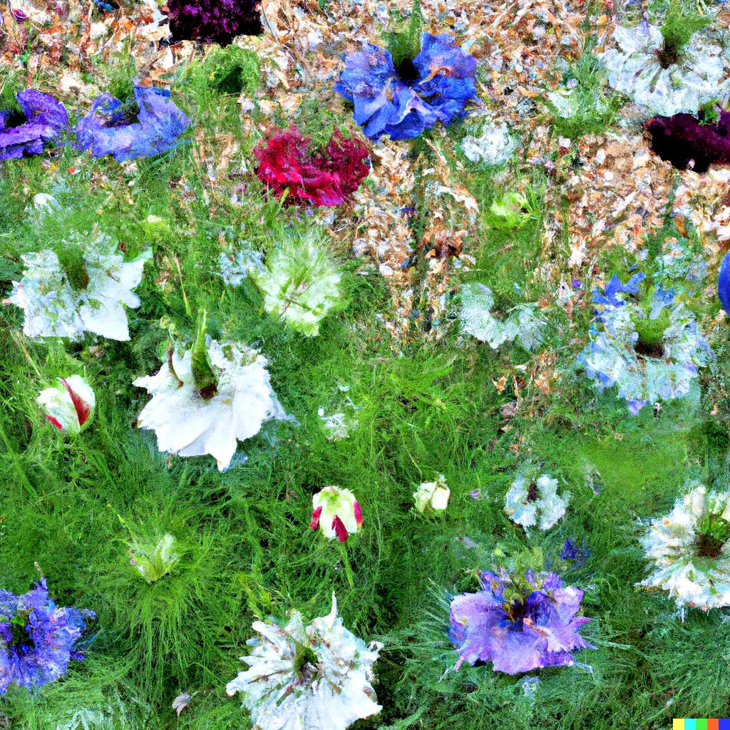 Love in a Mist Flower Seeds 500+ Persian Jewels Mix Nigella damascena Annual