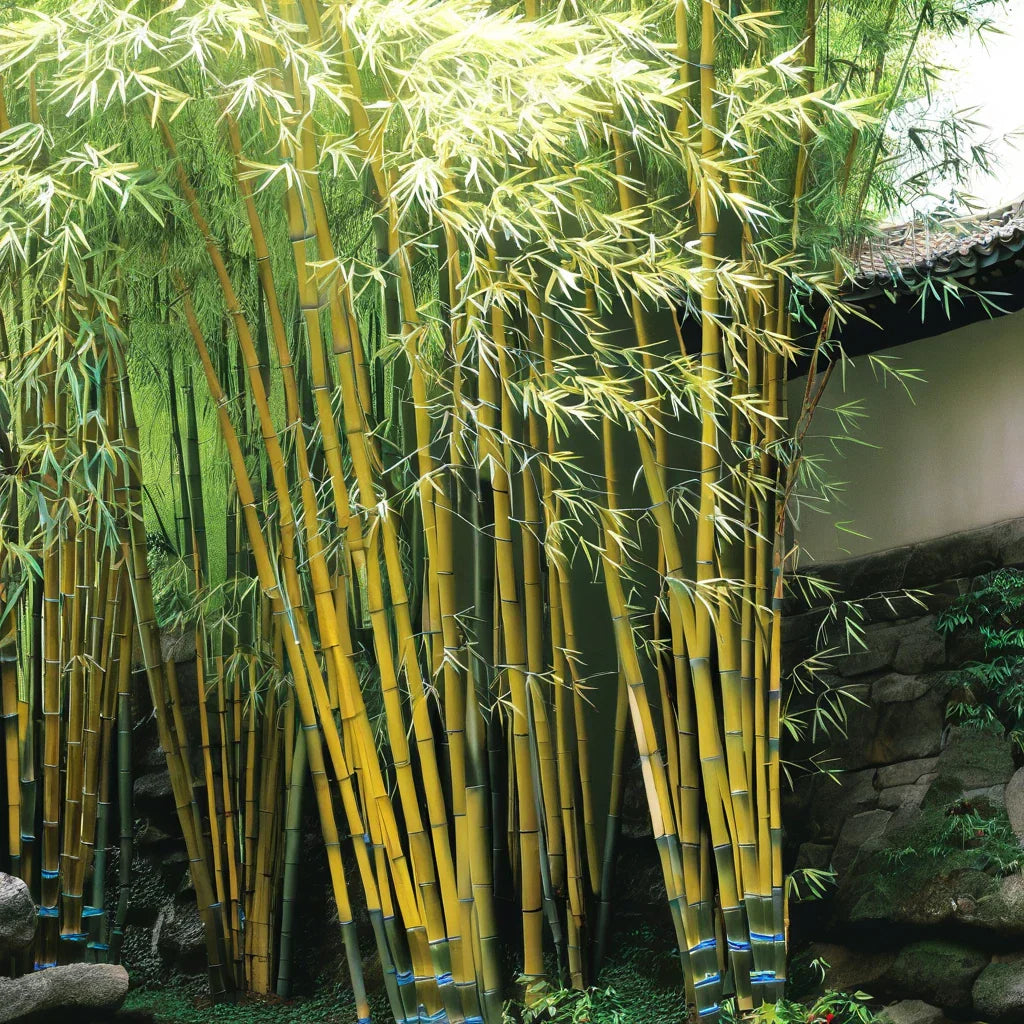 Bamboo Seeds 50 Pack - Asian Lemon Clumping Privacy Plant for Garden Shade Screening
