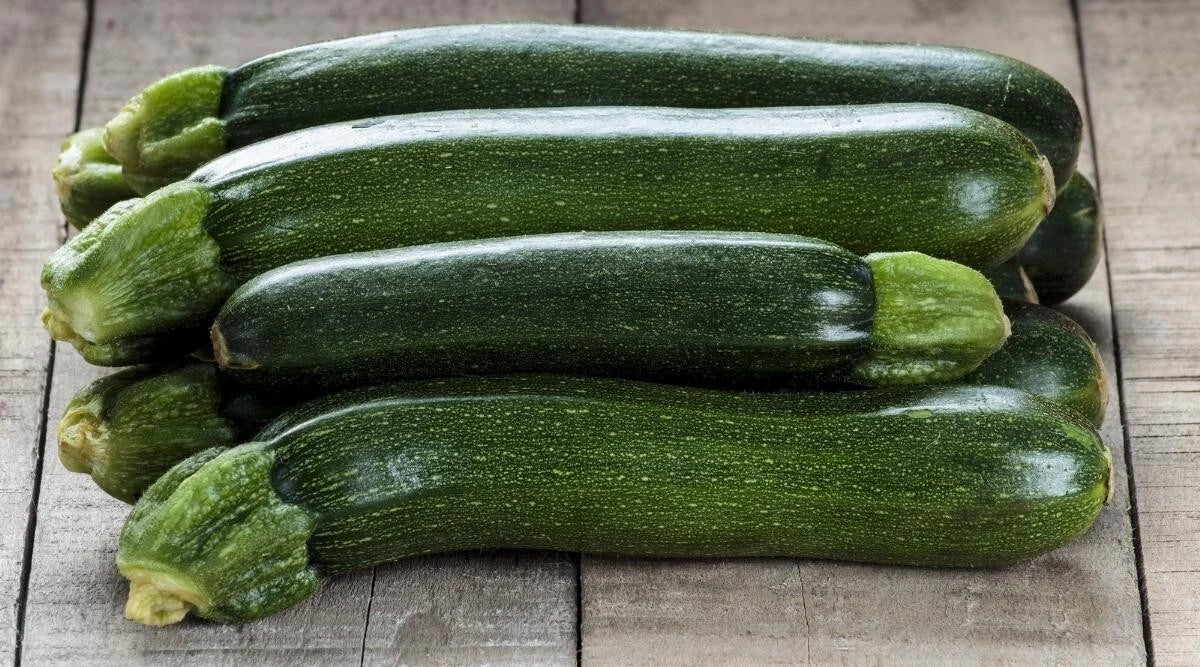 Premium Dark Green Zucchini Seeds – Heirloom Cucurbita pepo, 20 Pack, Bush-Type, Organic, Non-GMO Vegetable Seeds