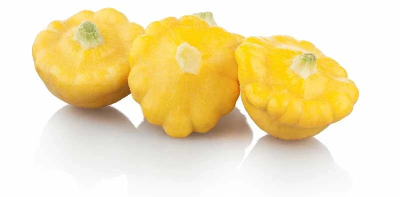 Pattypan Squash Seeds - 25+ Pack Heirloom Cucurbita pepo Summer Vegetable for Garden Planting