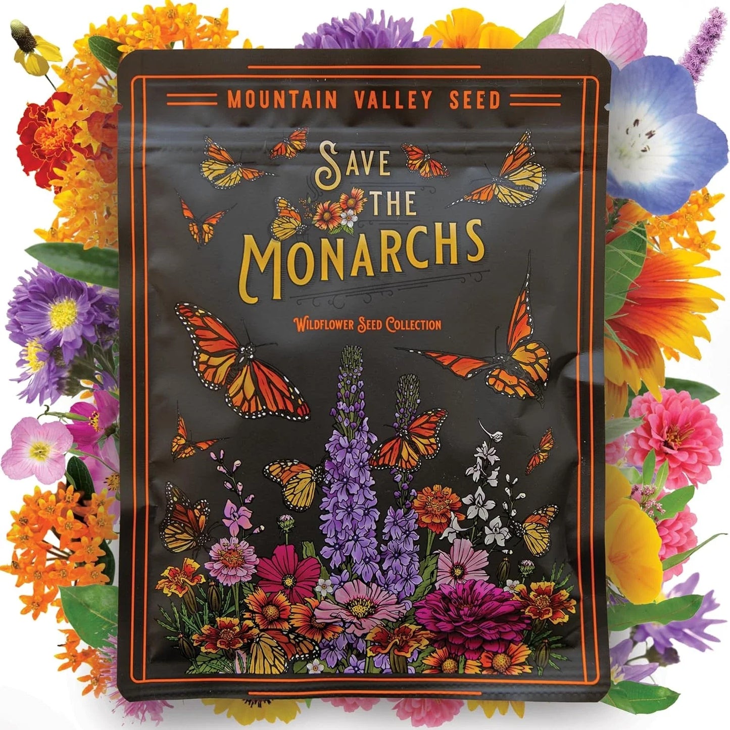 Wildflower Seeds Bulk – Native Perennial Wildflowers Collection – Pollinator-Friendly Seeds for Gardens and Meadows