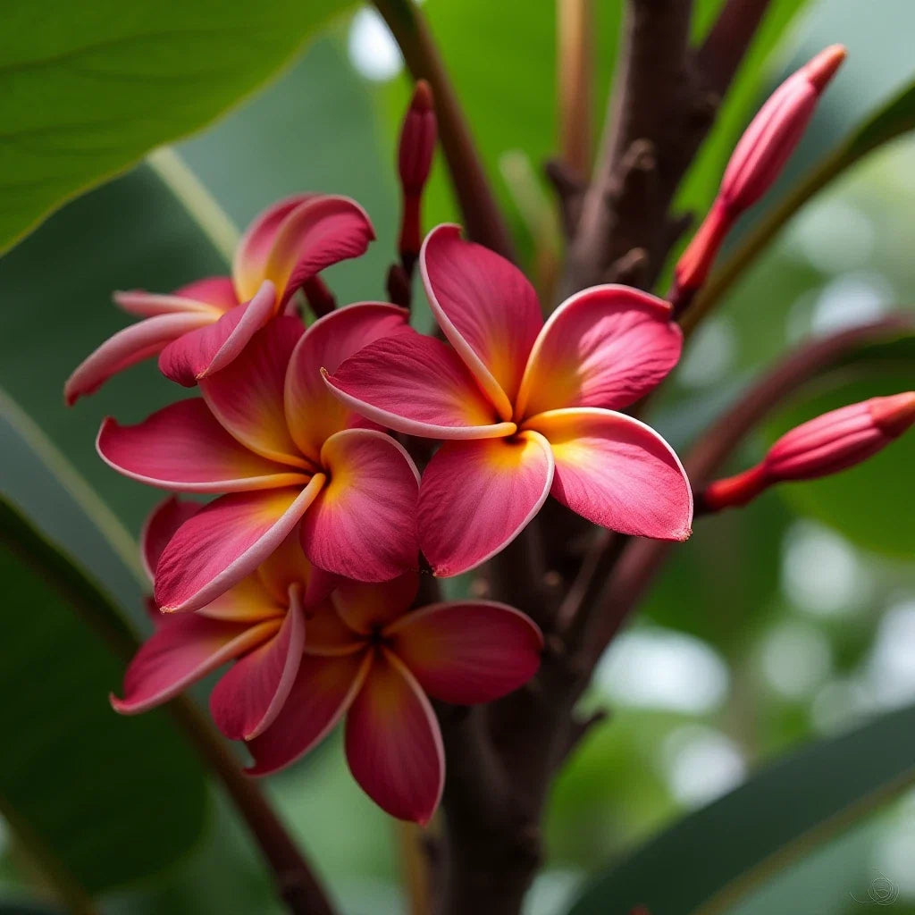 Maroon Plumeria Seeds - 5 Pack Hawaiian Tropical Flower Plants - Fragrant Perennial - Plumeria rubra
