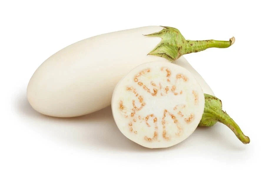 Casper White Eggplant Seeds - Organic Heirloom Non-GMO Vegetable Seeds for Home Garden, 50+ Pack