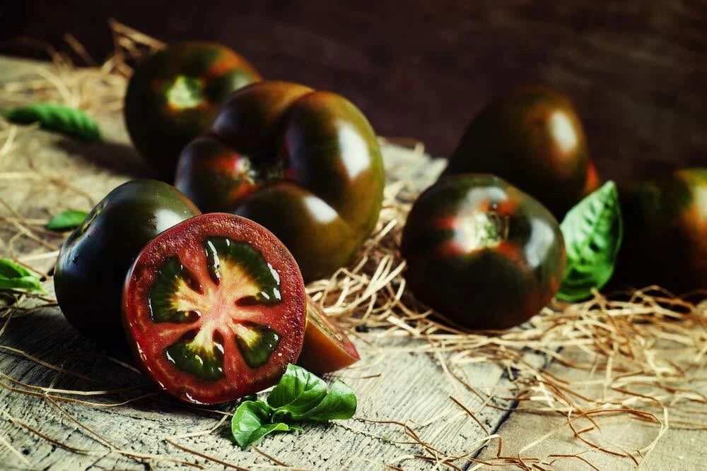 Black Pearl Cherry Tomato Seeds - Heirloom, Sweet Flavor, Solanum lycopersicum, 100+ Seeds for Container Gardening