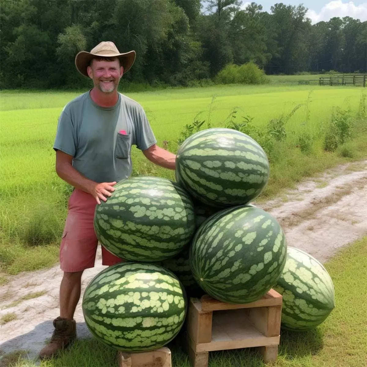 Florida Giant Watermelon Seeds - Heirloom Organic Non-GMO Pack of 12 Citrullus lanatus