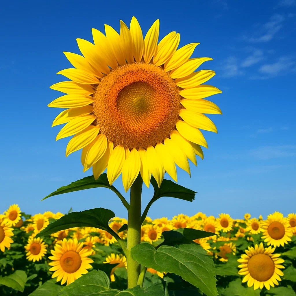Striped Sunflower Seeds | Giant Helianthus annuus | Attracts Butterflies & Bees | Tall, Striped Petals, 25+ Seeds