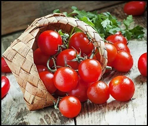300 Cherry Tomato Seeds for Planting, Heirloom Solanum lycopersicum, Juicy, Sweet, High-Yield, Garden, Container Gardening