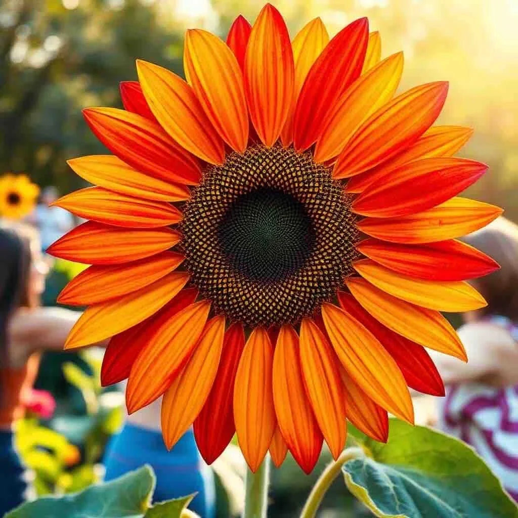 Hybrid Orange Sunflower Seeds Pack of 20 - Vibrant Helianthus annuus for Gardens, Borders & Containers