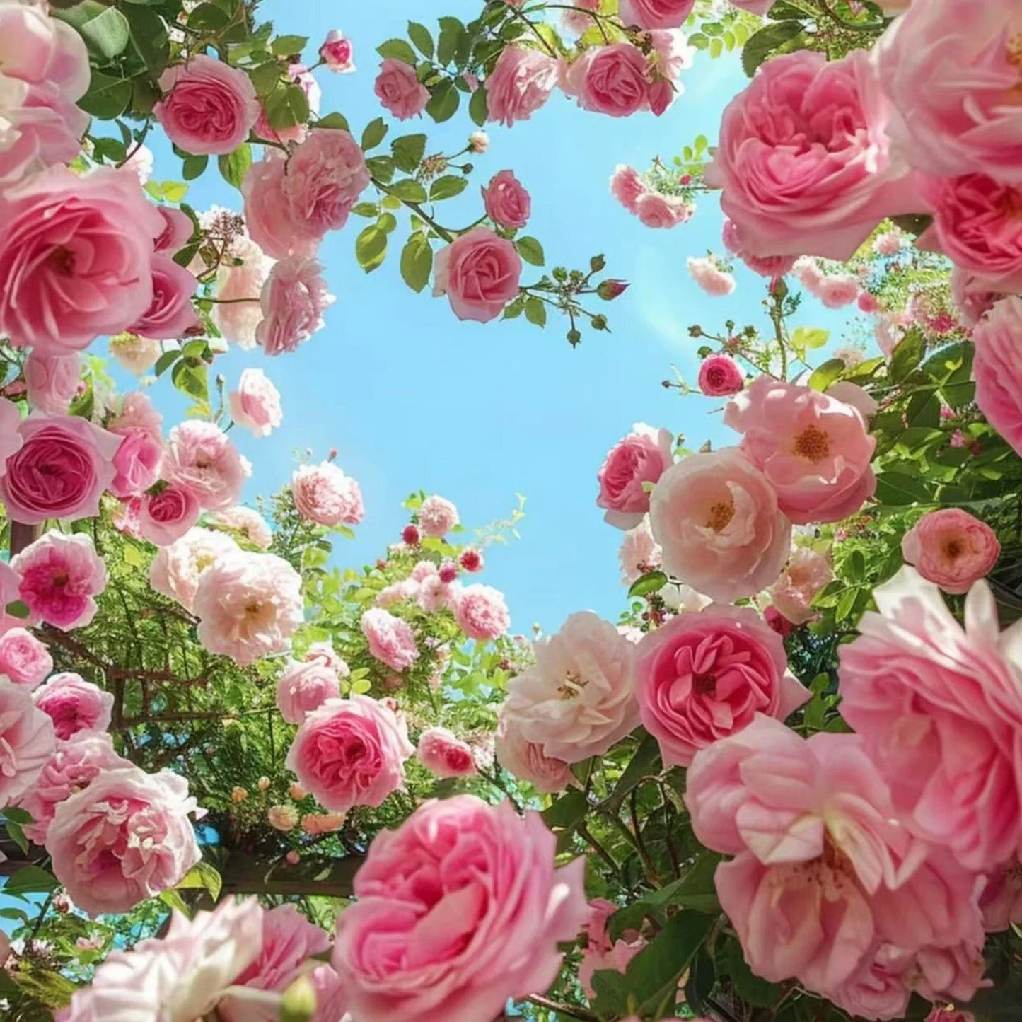 Pink Climbing Rose Seeds – 20 Non-GMO Heirloom Rosa spp. Seeds for Trellises