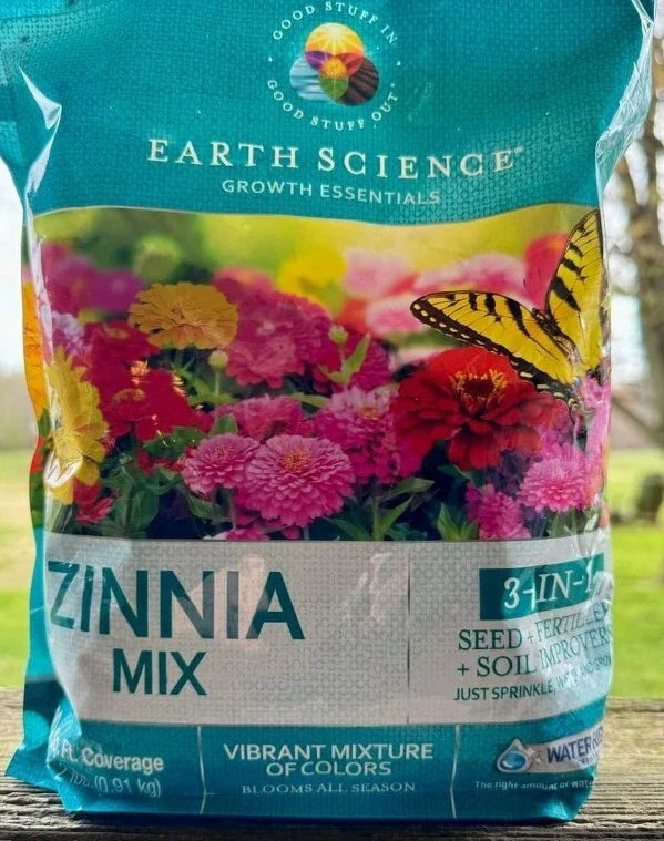 Zinnia Seeds Mix 2 Pounds with Fertilizer and Soil Improvers - Zinnia elegans
