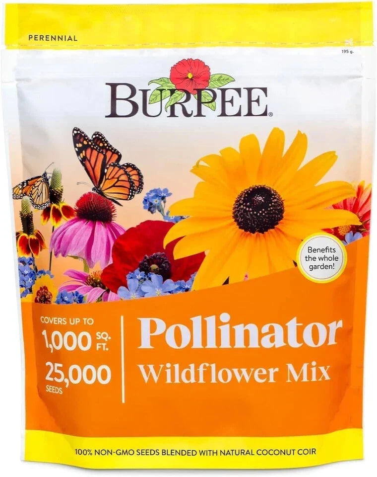 Bulk Wildflower Seeds 25,000 Count - 18 Non-GMO Varieties for Pollinators, Gardens & Meadows