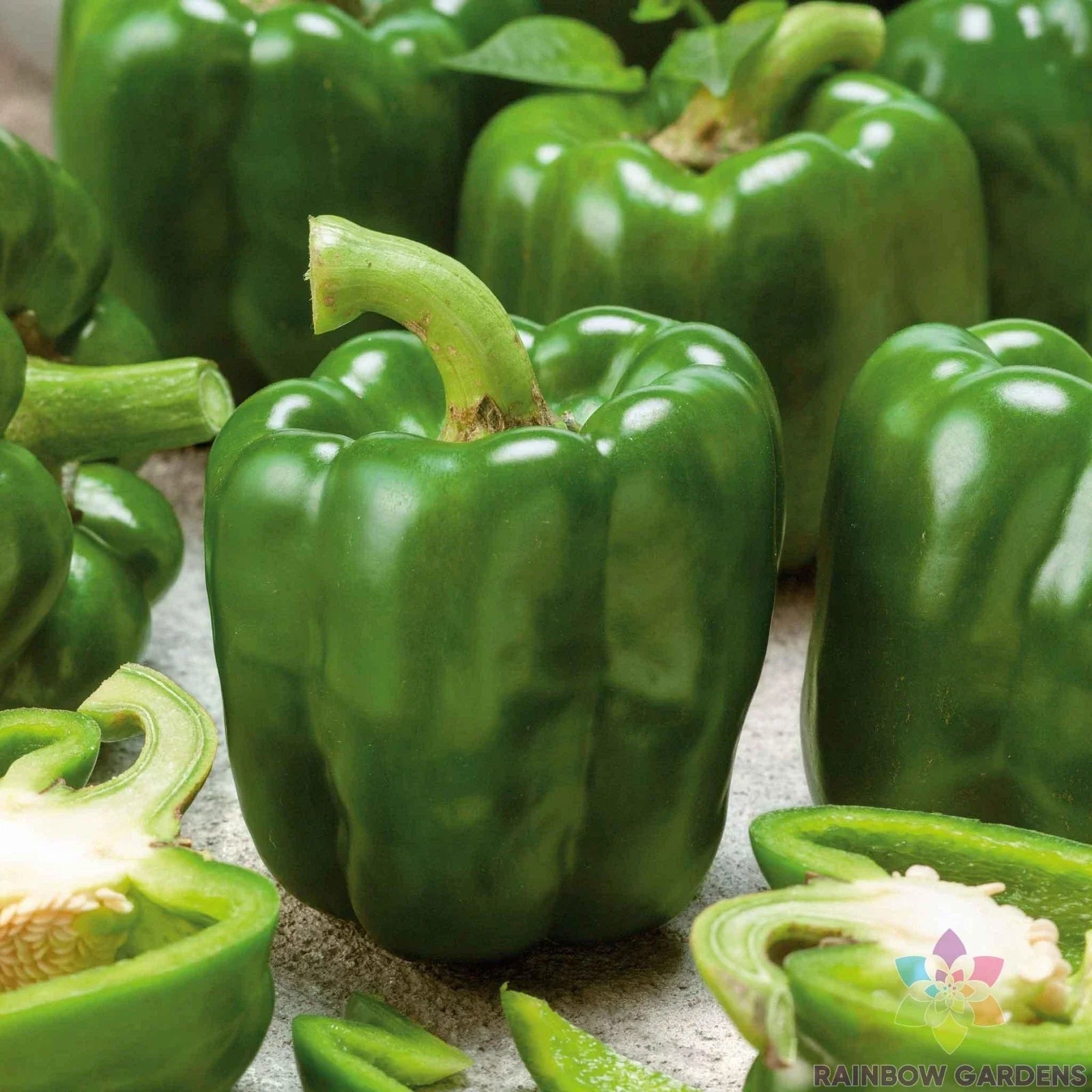 Emerald Giant Sweet Pepper Seeds – 25+ Pack, Capsicum annuum, Large Green Peppers for Garden, Container, Vegetable Planting