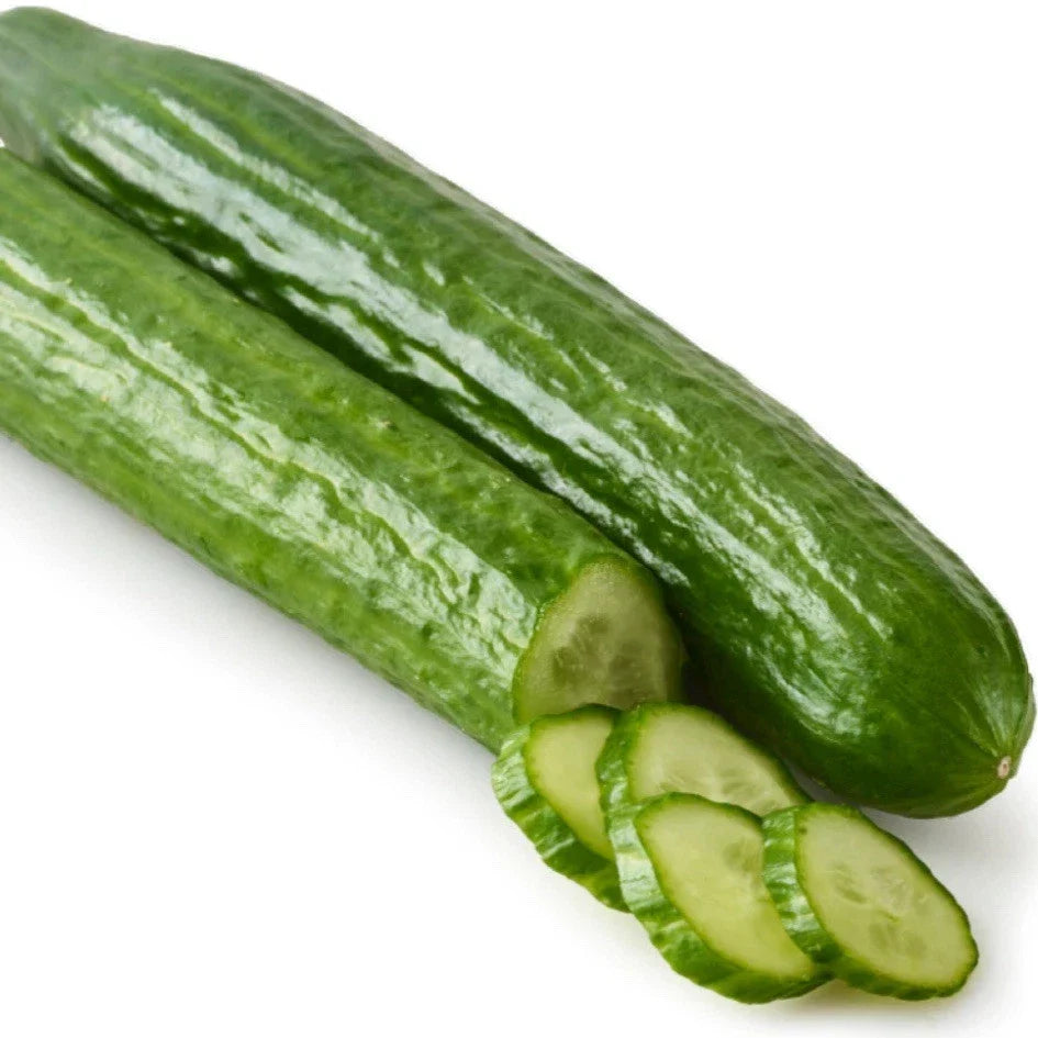 English Slicing Cucumber Seeds - Heirloom Organic Non-GMO Cucumis sativus for Salad & Pickling, 30+ Seeds
