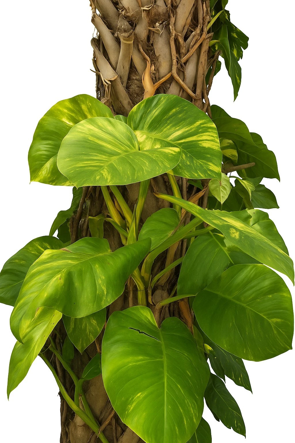 Golden Pothos Rooted Node Cuttings – 3 Variegated Epipremnum aureum Indoor Climbing Plant with Green and Gold Foliage