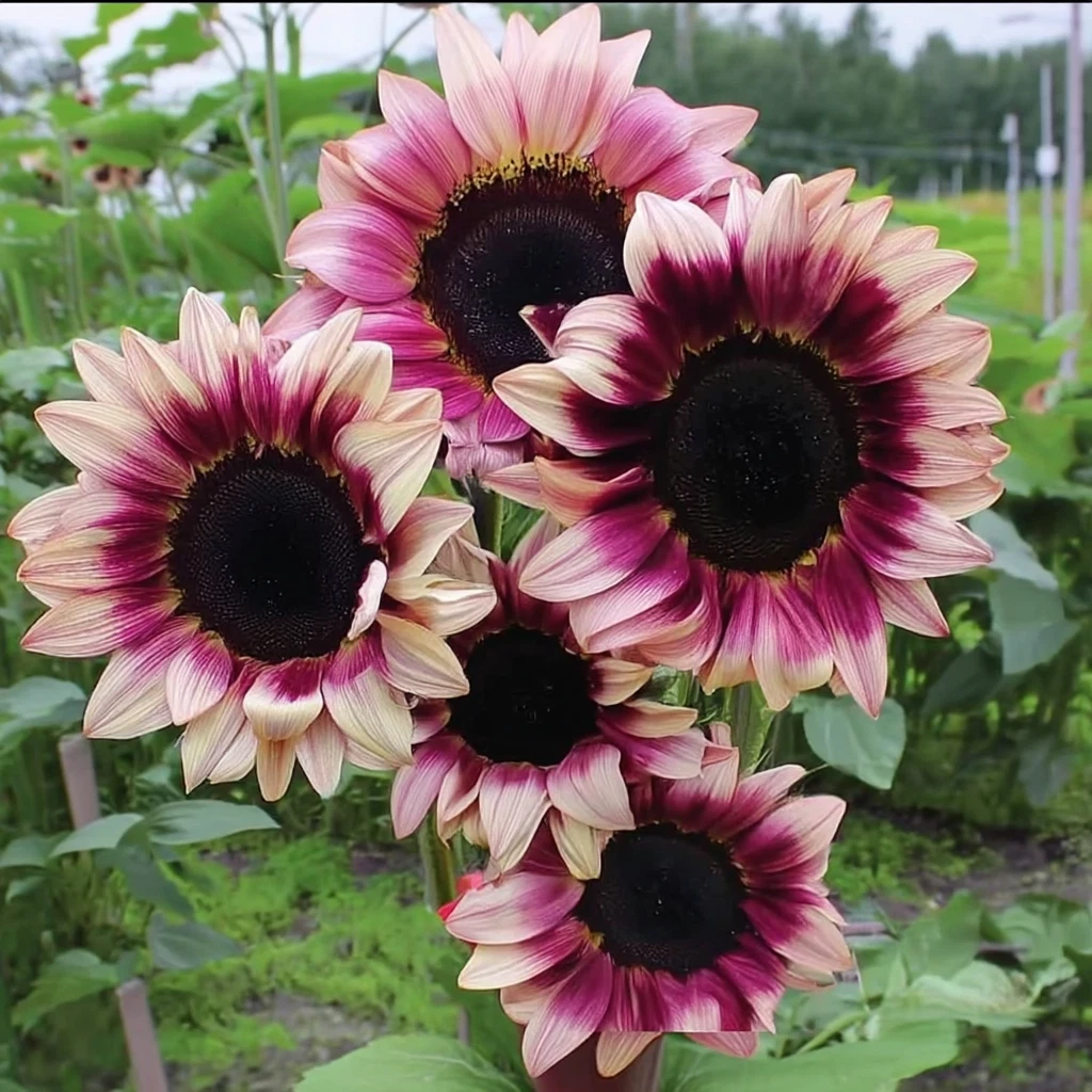 Purple Plum Sunflower Seeds – 25 Count, Deep Purple Helianthus for Pollinator Gardens & Cut Flowers