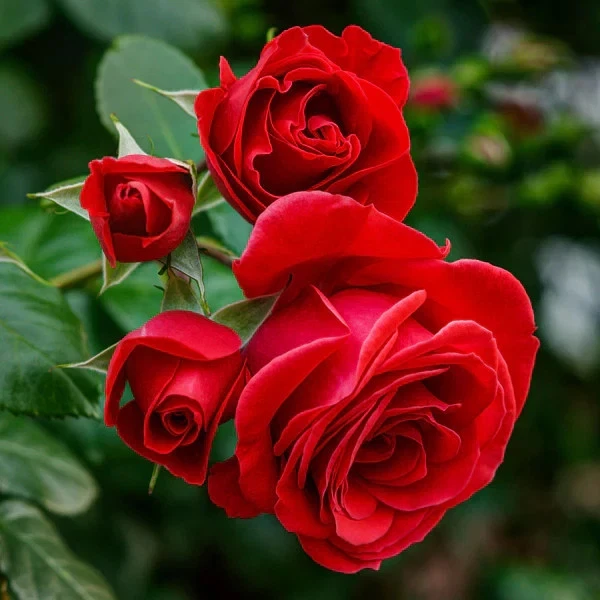Unrooted Rose Cuttings - Eternity Red Hybrid Rose Stems for Rooting & Grafting, 3 Pack