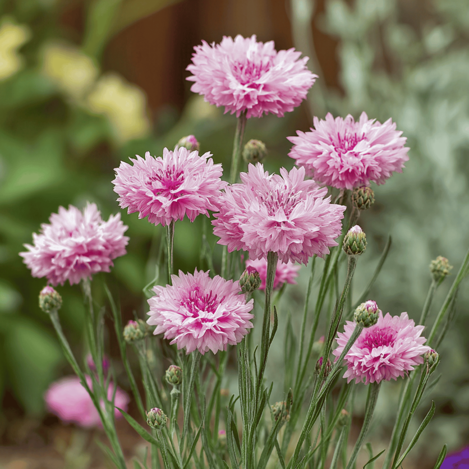 Tall Pink Cornflower Seeds - Heirloom Centaurea cyanus, Frilly Soft Pink Flowers, Easy to Grow, Cut Flower, Self-Sowing Annual