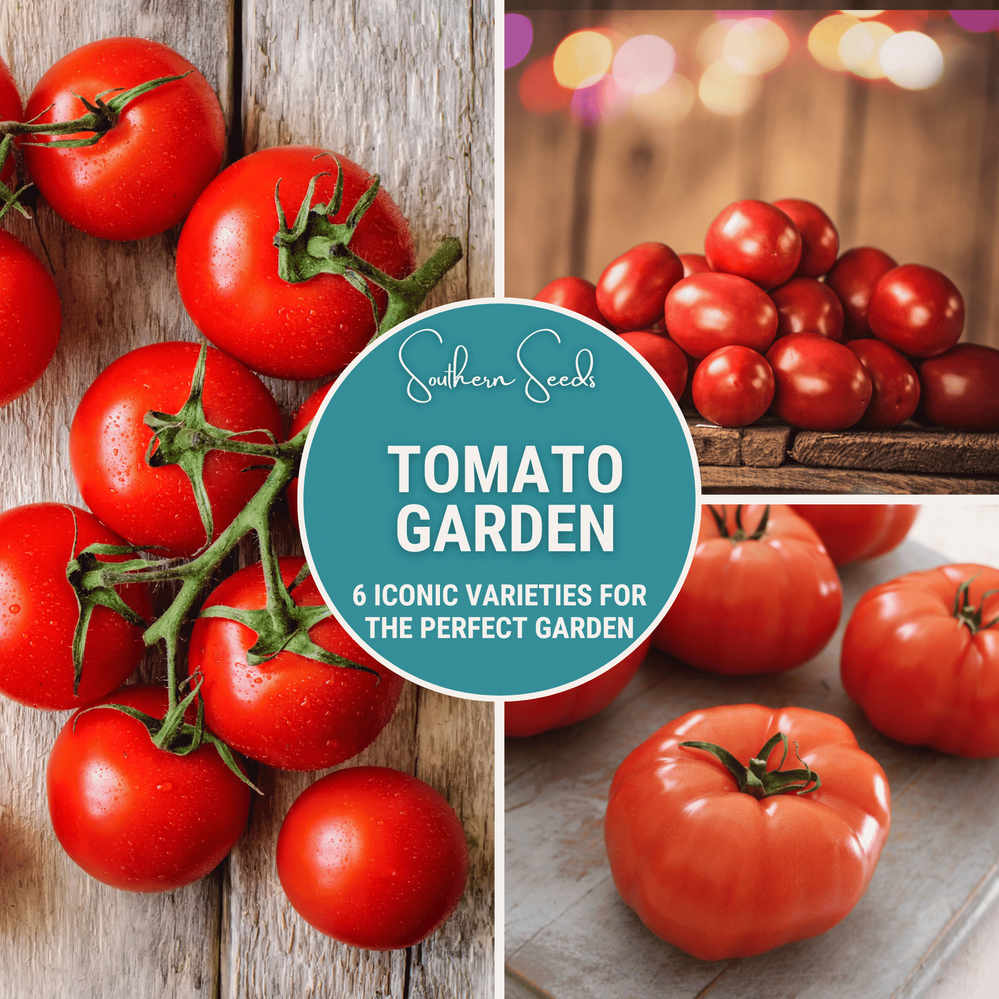 Tomato Garden Seed Collection – 6 Heirloom Varieties for Slicing, Canning & Snacking – Solanum lycopersicum